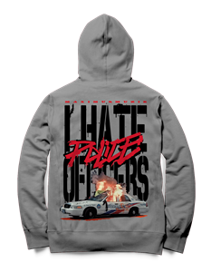 Zeige Details für I HATE - HOODIE (grau) Bild von I HATE - HOODIE (grau)